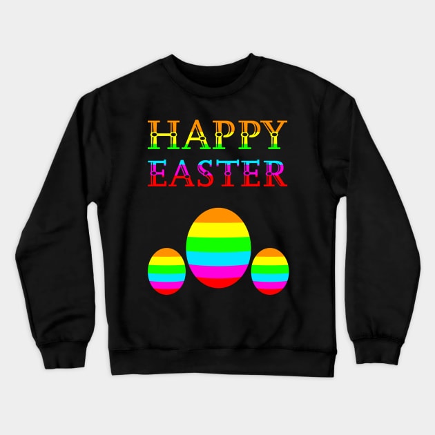 Rainbow Easter Eggs Crewneck Sweatshirt by Artstastic